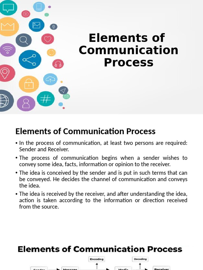 Elements of Communication Process | PDF | Communication | Information
