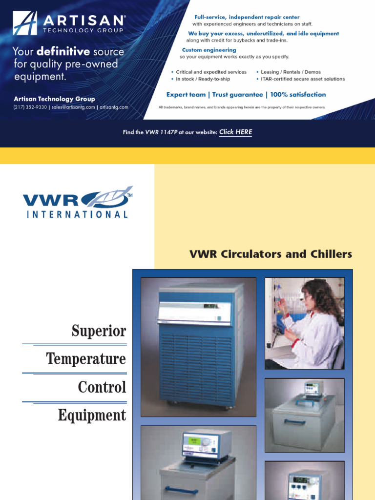 VWR Circulators Chillers Manual | PDF