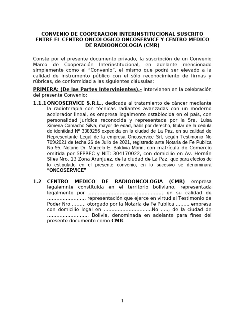 Convenio Interinstitucional Modelo 2024 Pdf