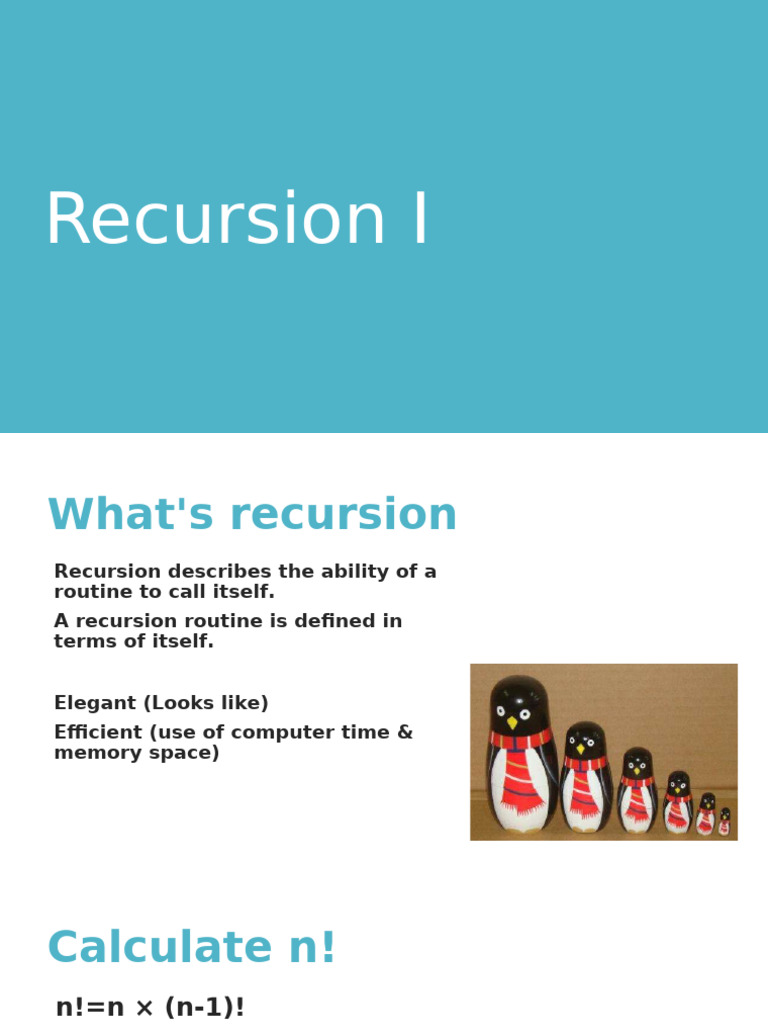 Lesson21 Recursion 1 | PDF