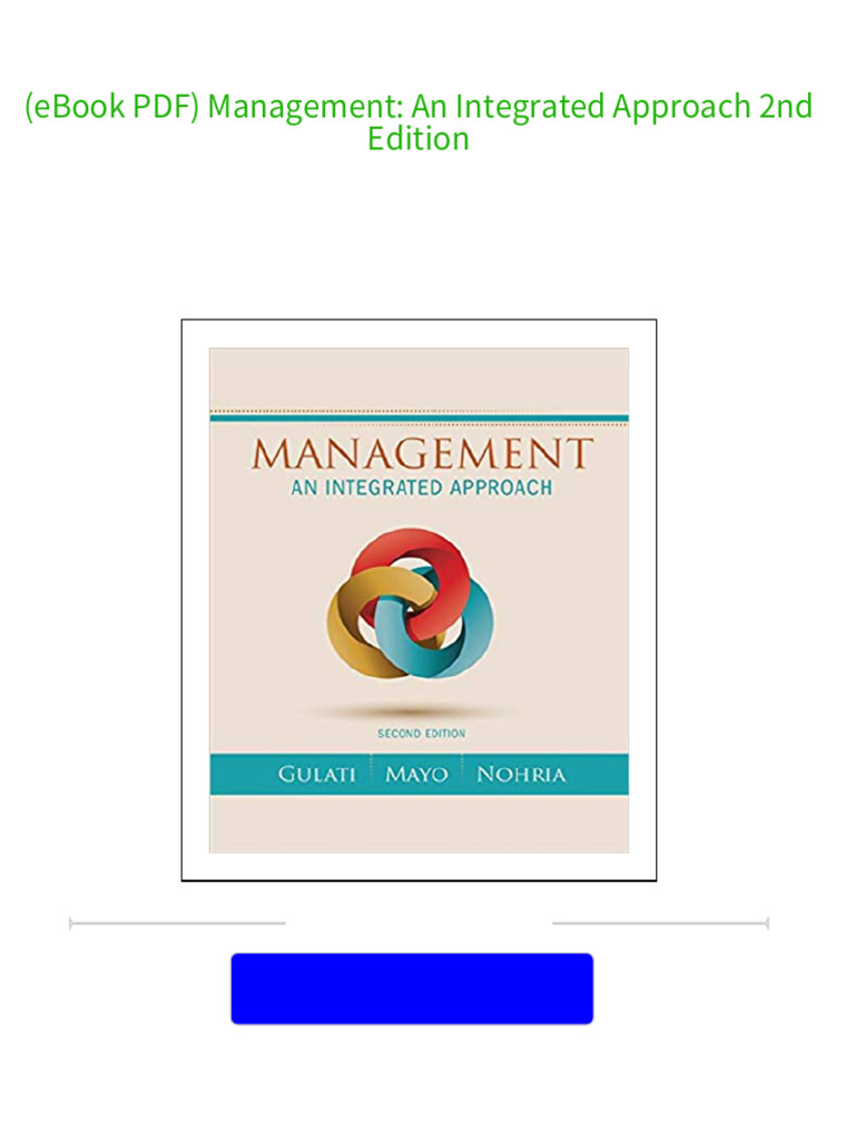 (Ebook PDF) Management: An Integrated Approach 2Nd Edition | PDF