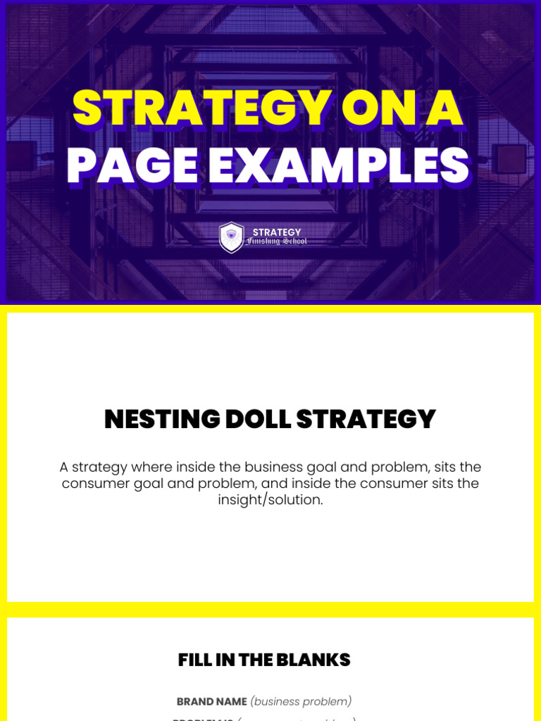 SFS - Strategy On A Page Examples | PDF