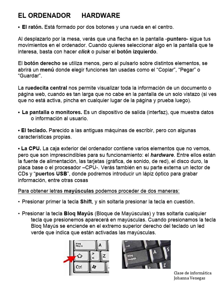 Introducción al Hardware y Software | PDF | Hardware de la computadora ...