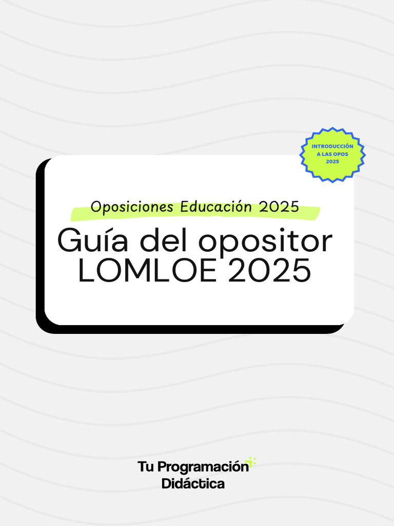 Guia Del Opositor 2025 | PDF