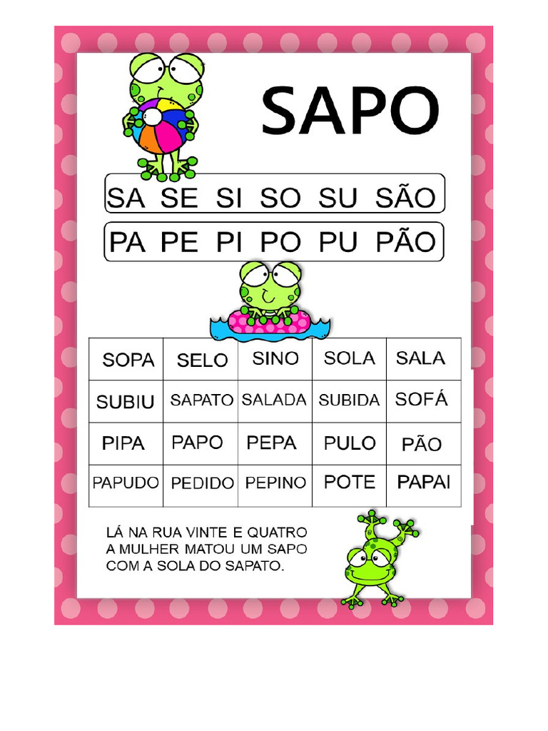 Ficha de Leitura - Silabas Simples-8 | PDF