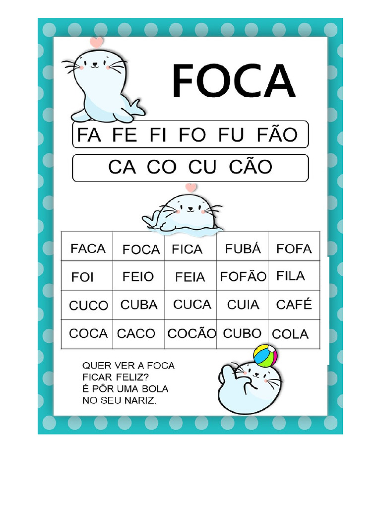 Ficha de Leitura - Silabas Simples-3 | PDF