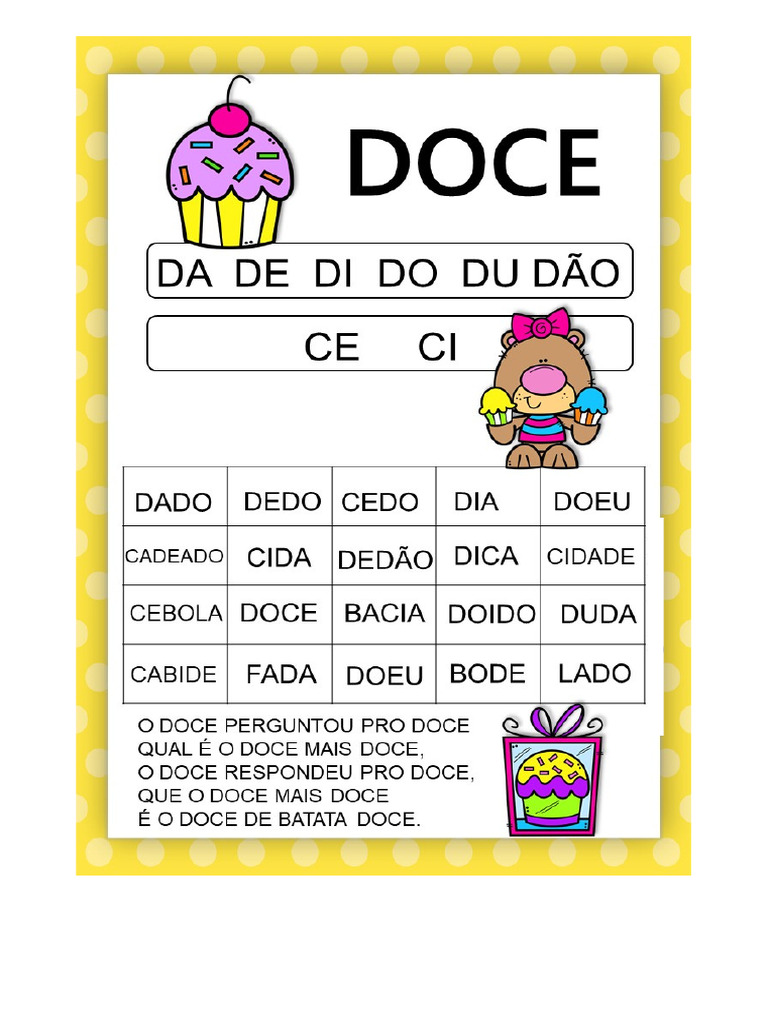 Ficha de Leitura - Silabas Simples-4 | PDF