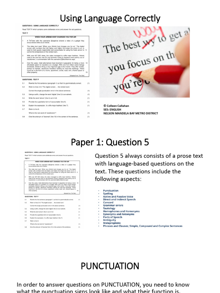 Using Language Correcly | PDF | Ambiguity | Verb