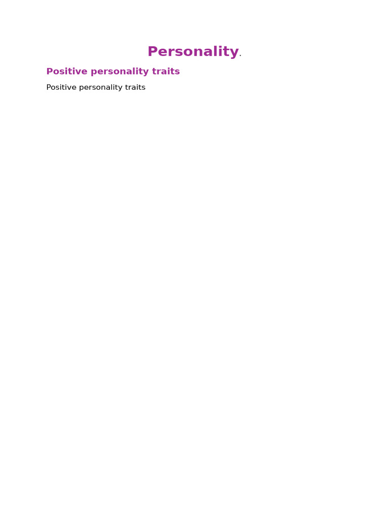 Personality Pdf