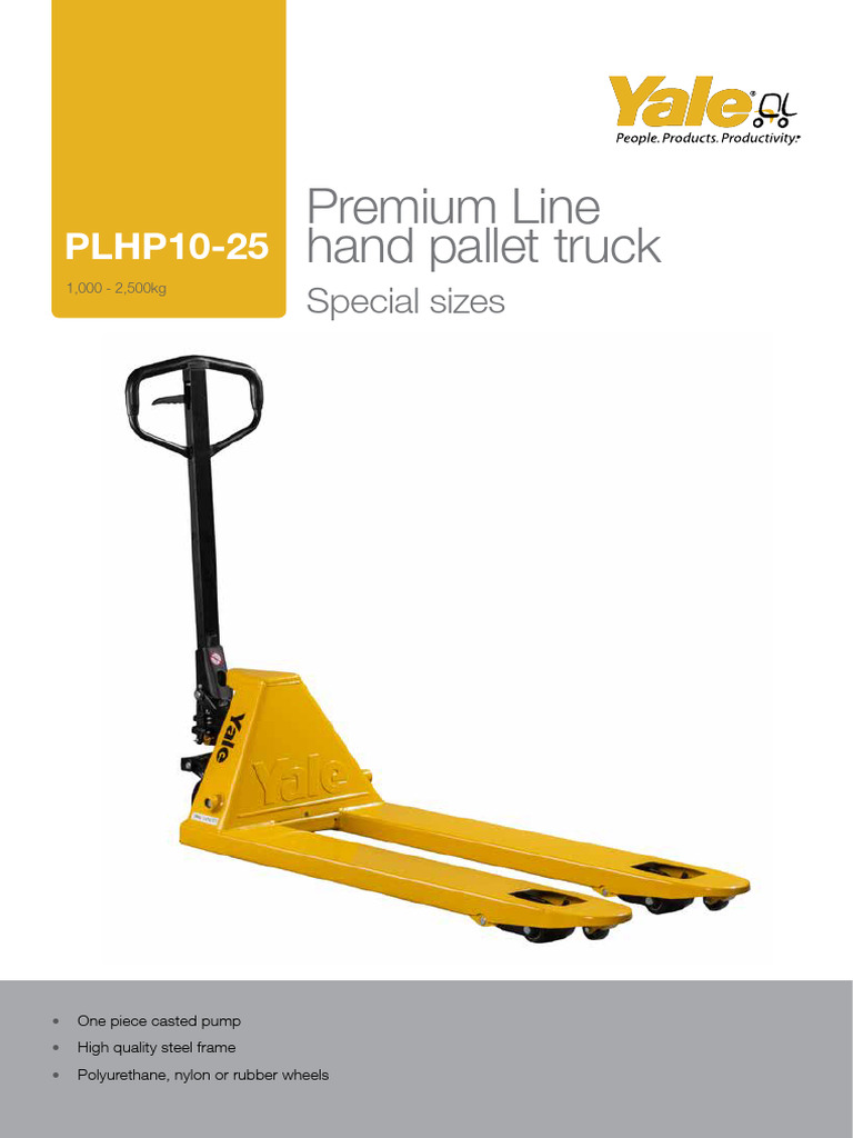 Yale, Hand Pallet, Industrial Size, Catalogue HP | PDF