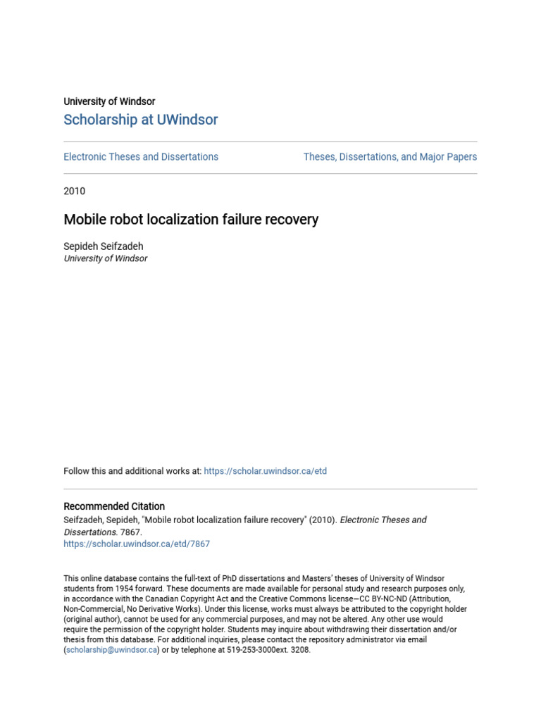 Mobile Robot Localization Failure Recovery | PDF | Applied Mathematics