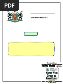 Setswana GR 11 HL Paper 