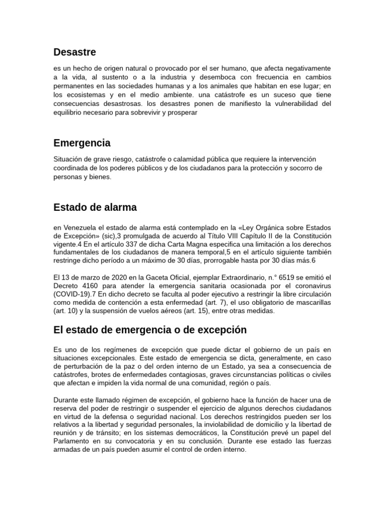 Gestión de Desastres y Emergencias | PDF