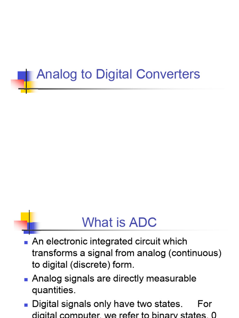 Overview of Analog to Digital Converters | PDF | Analog To Digital ...