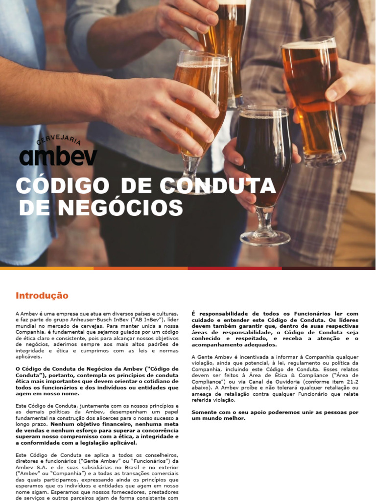 Código de Conduta de Negócios Ambev | PDF