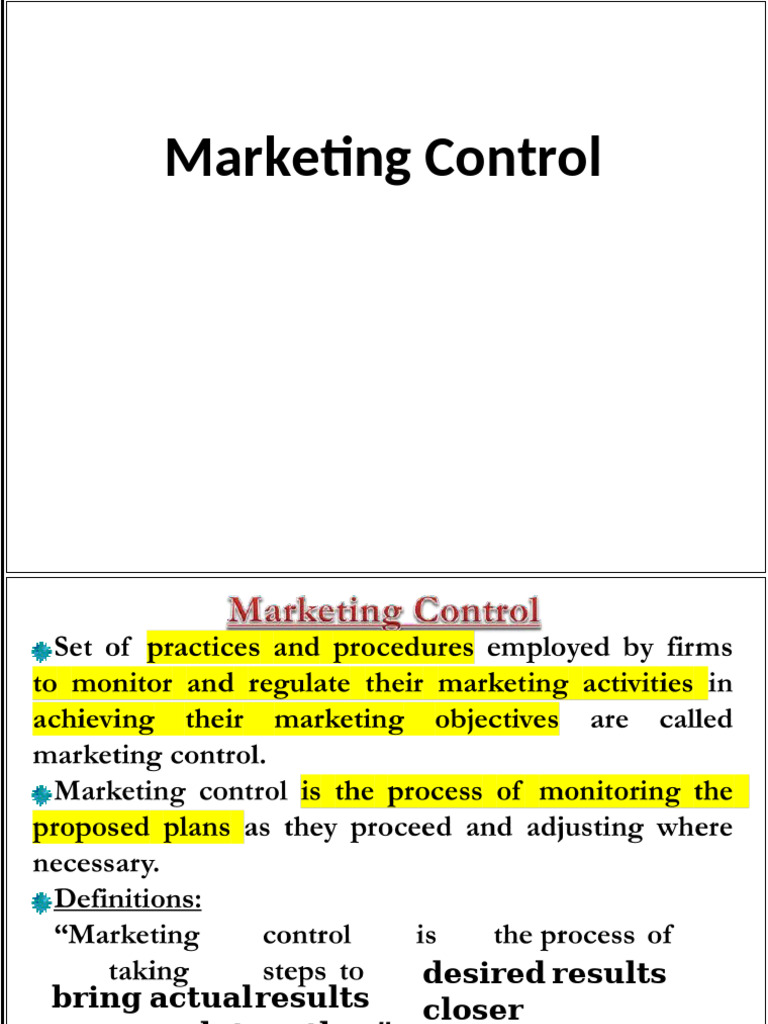 Market Control | PDF | Business