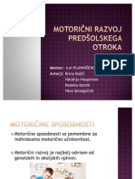 Motorični Razvoj Predšolskega Otroka