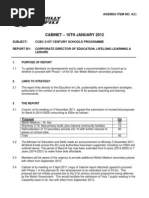 Caerphilly County Borough Council CABINET - 10TH JANUARY 2012