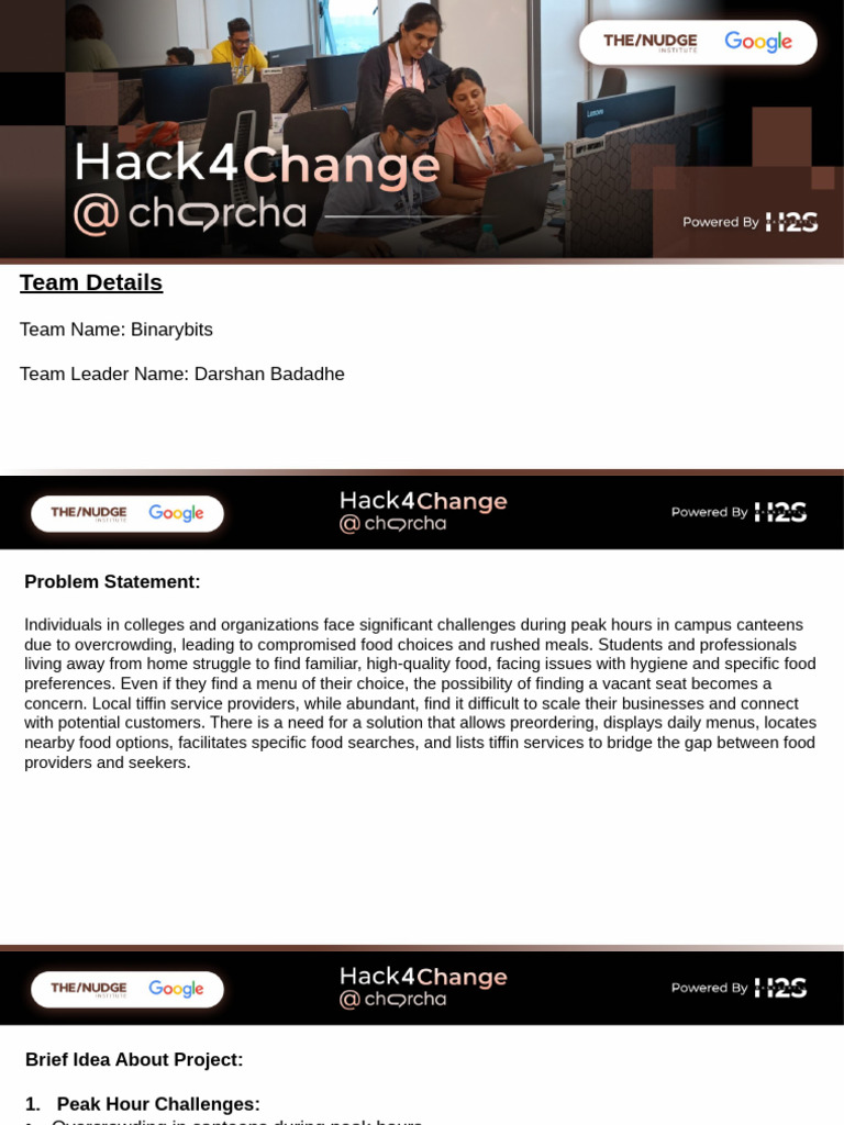 Hack4Change Idea Submission Template | PDF
