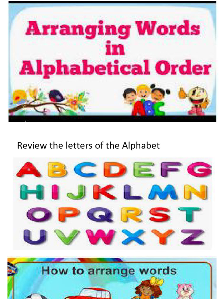 Arranging words in Alphabetical Order - English | PDF