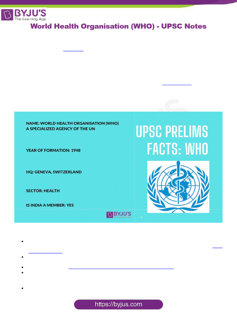 Who Upsc | PDF