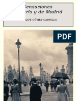 GÓMEZ CARRILLO - Sensaciones de París y Madrid