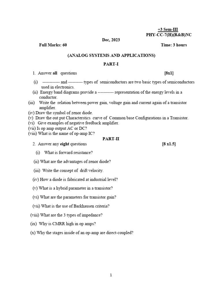 2023 3rd Sem CC-7 | PDF