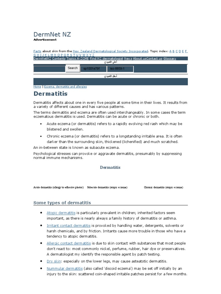 Dermatitis Pdf Dermatitis Allergy