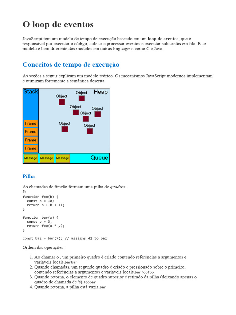 3 - O Loop de Eventos | PDF