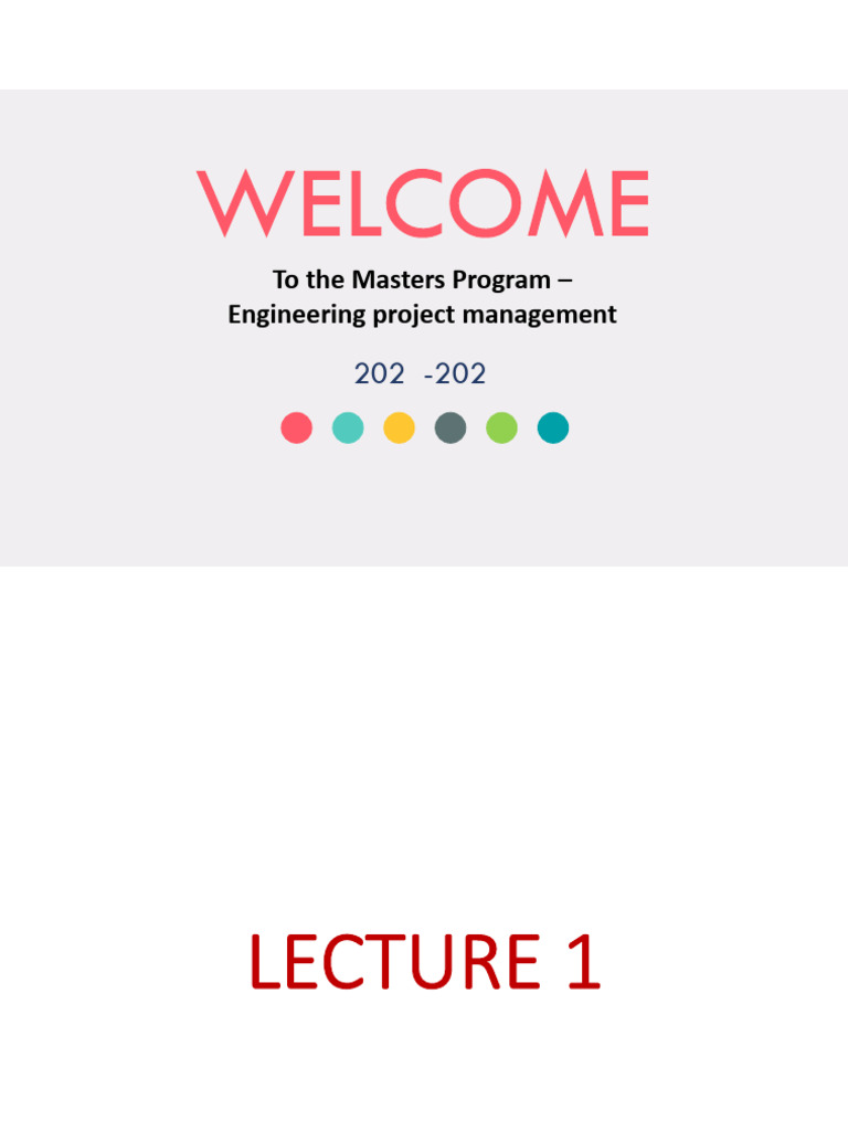 To The Masters Program - Engineering Project Management | PDF
