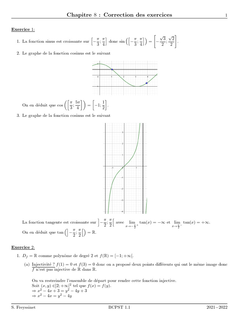 Correction Exercice Sur Les Applications | PDF