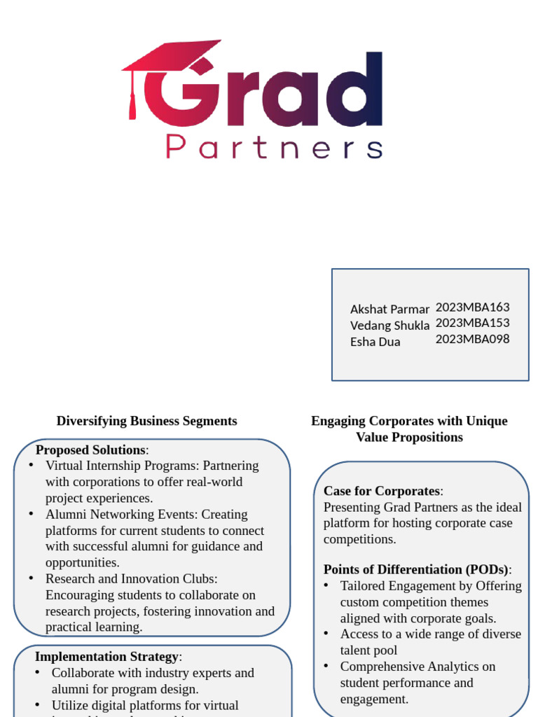 Enhancing Grad Partners' Engagement Strategies | PDF