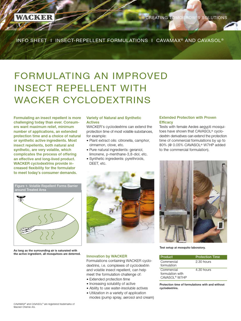 Enhanced Insect Repellent with CAVASOL® W7 | PDF