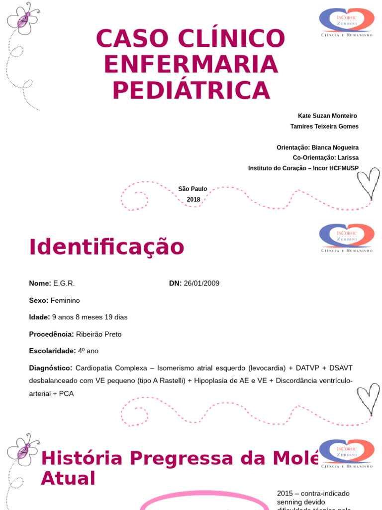 Caso Clínico Enfermaria Pediátrica - Impressão | PDF
