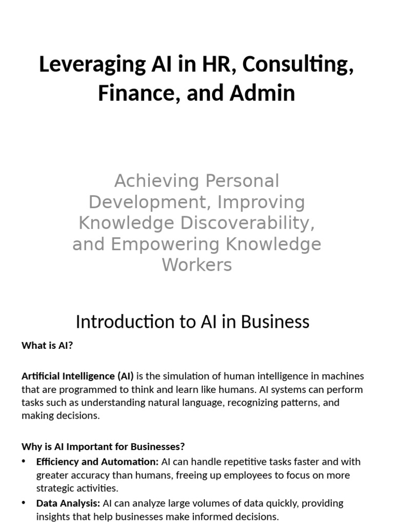 Leveraging AI in Business | PDF | Artificial Intelligence ...
