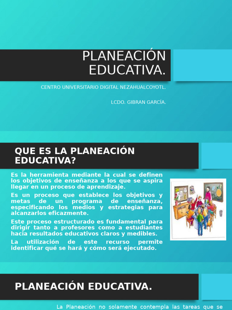Planeación Educativa Efectiva | PDF | Planificación | Aprendizaje