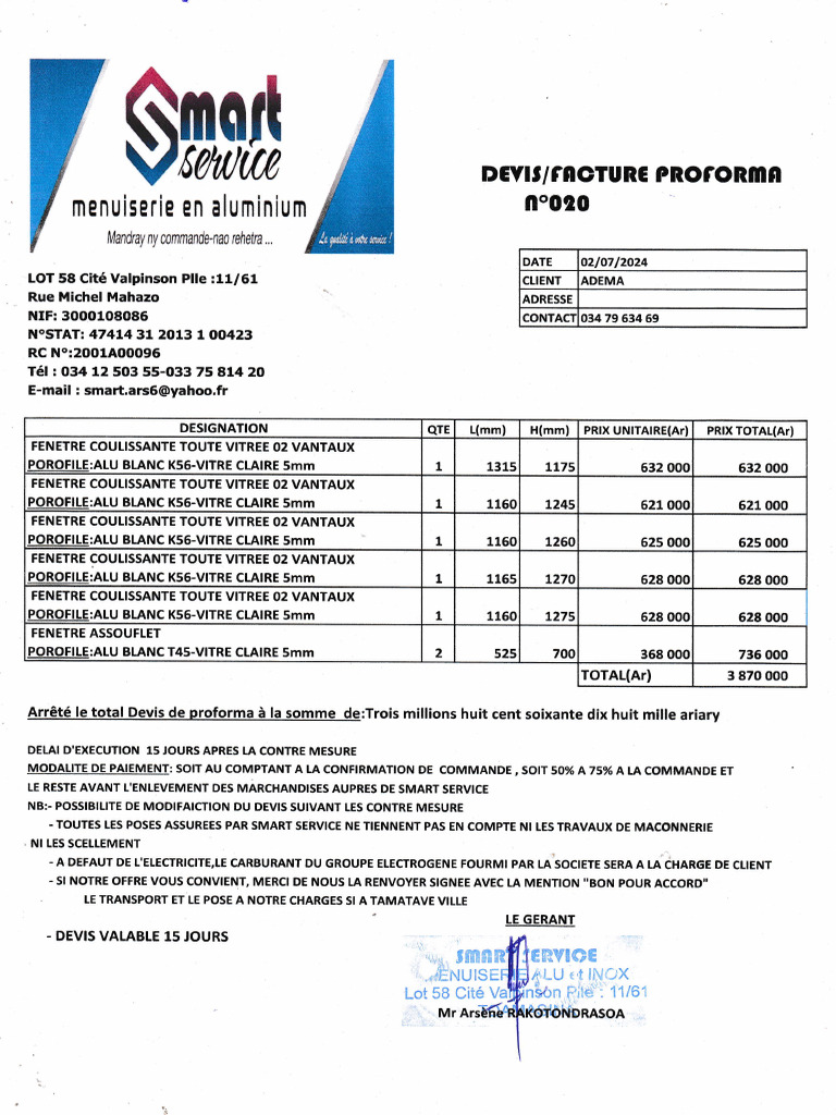 Devis | PDF