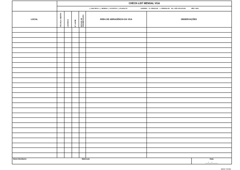 MOD - Check List VGA | PDF