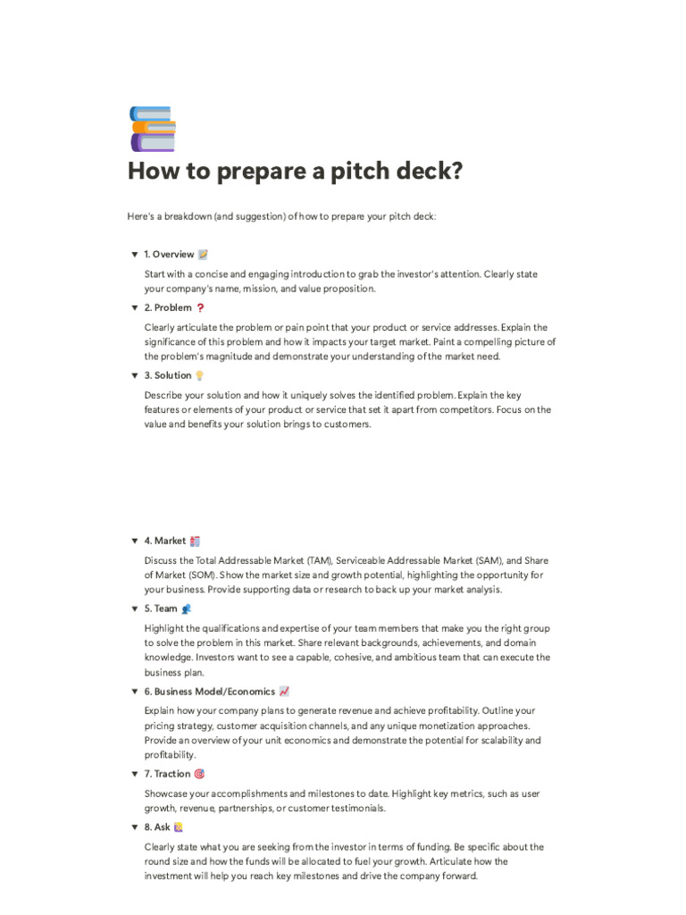 03 - How To Prepare A Pitch Deck | PDF