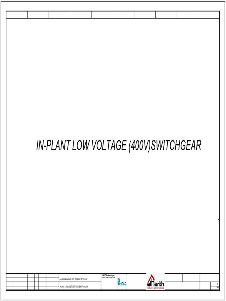 In-Plant Low Voltage (400V) Switchgear | PDF