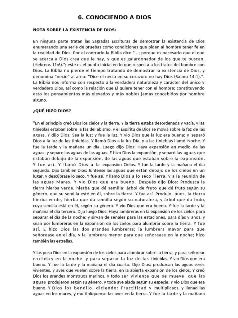 Conociendo A Dios | PDF