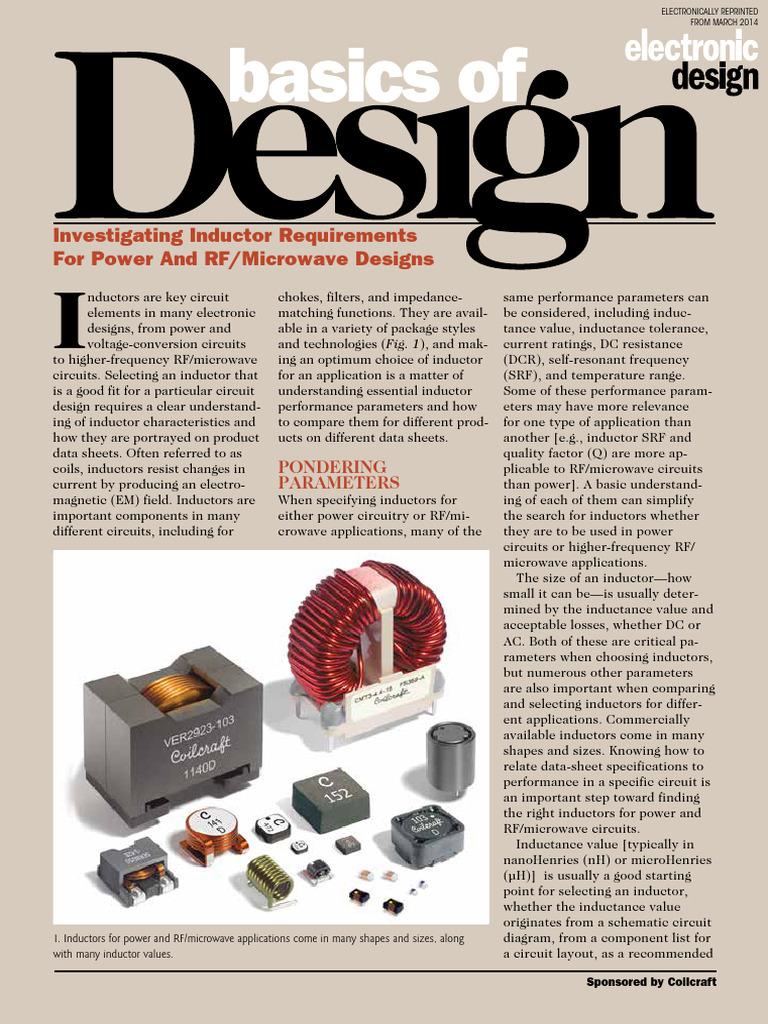 Doc1189 - Coilcraft - Basics of Inductor Selection | PDF