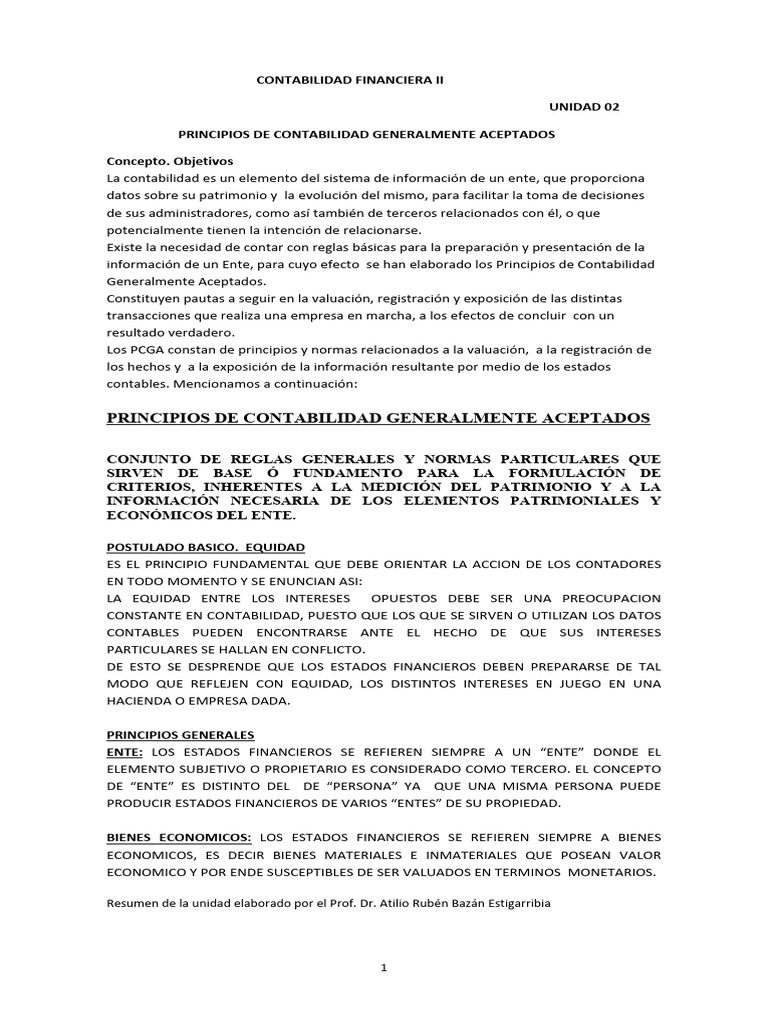 Principios de La Contabilidad - Conta Ii | PDF