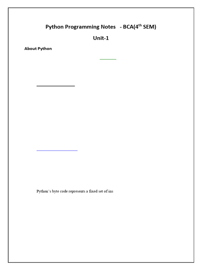 Python all units notes pdf