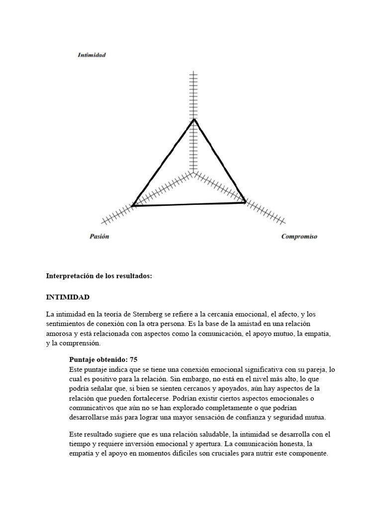 Interpretación Del Test de La Escala Del Amor de Sternberg | PDF