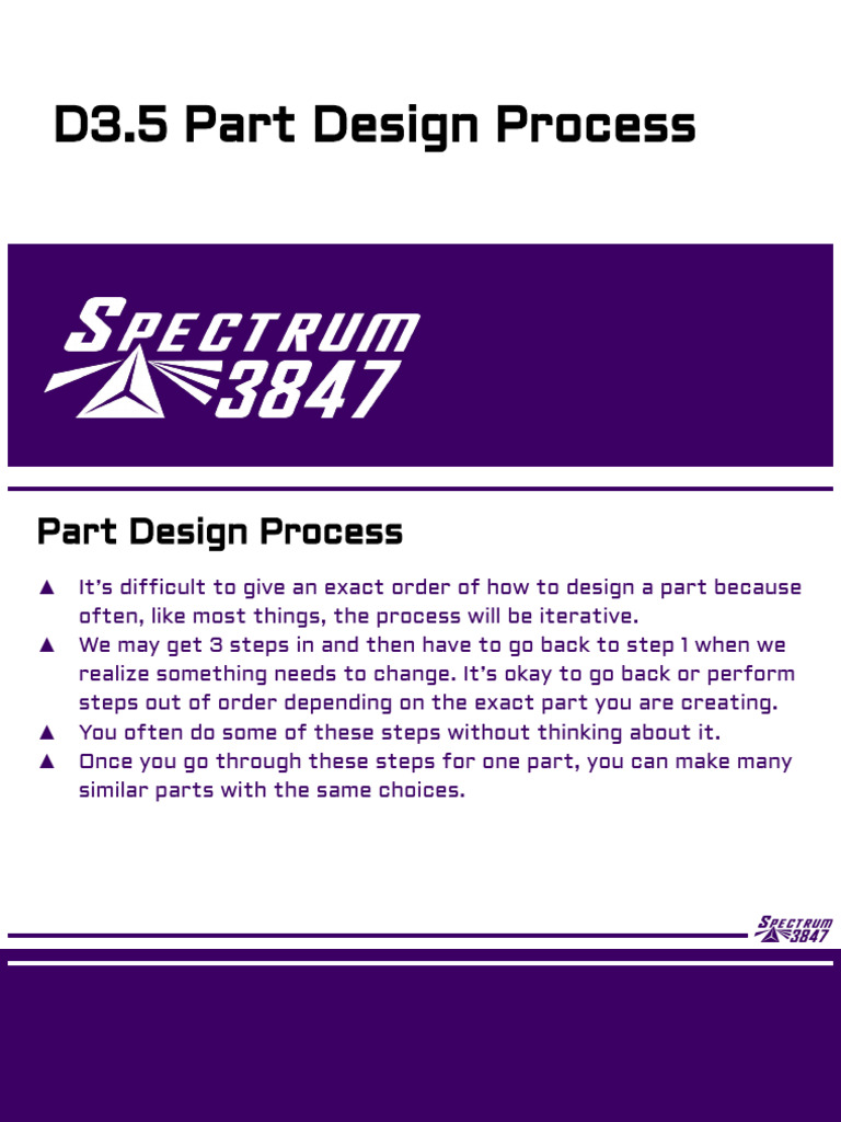 D3.5 Part Design Process | PDF