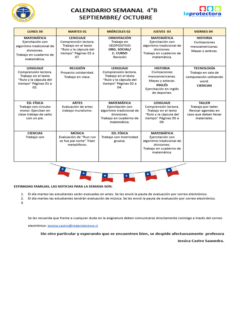 Formato Proponer Un Calendario | PDF