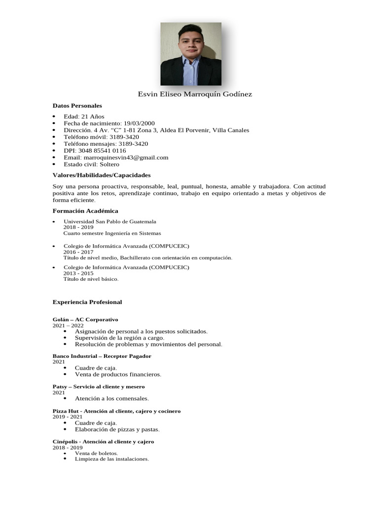 CV Elisio | PDF