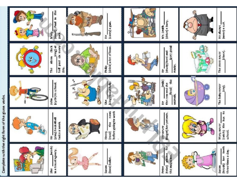 Present Simple Third Person Pdf