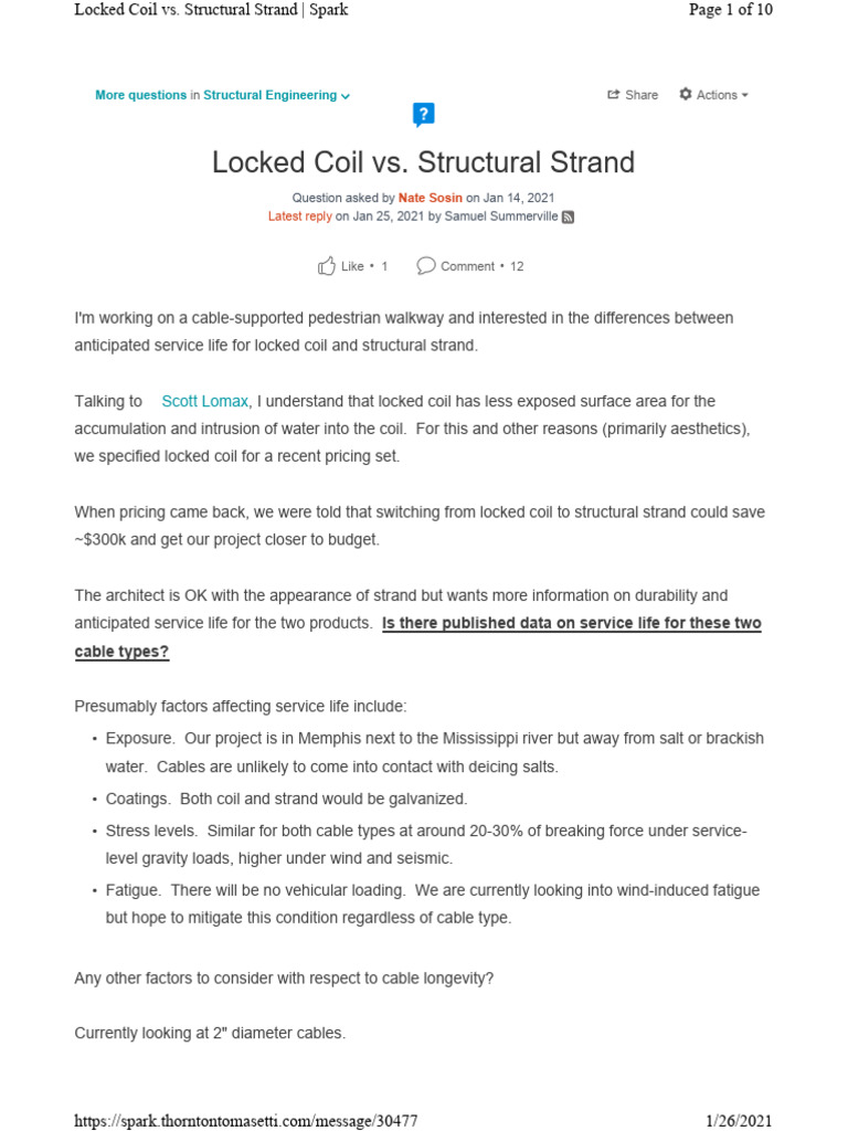 Locked Coil vs. Struct Strands | PDF